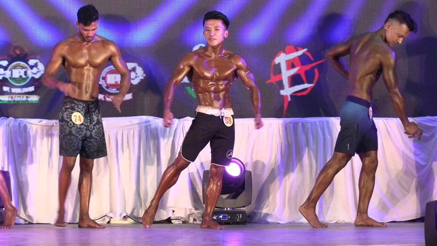 Participants during the second edition of National Physique Committee Nagaland Championship 2023 held at Holy Cross Higher Secondary School, Dimapur on April 22. Judges for the event were Power Lifting Federation of India (PFI), Sunil Lochab, NPC Head of India, Hemant Angrish. The event was organised by The Fit Factory Gym, Dimapur. (Morung Photo)